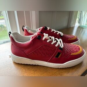 Bottega Venetta - Size 8.5 - 42 - Red Woven Leather - Brand New Never Worn